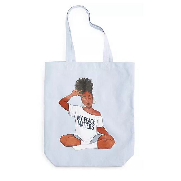 Grayson Threads Black Coco Michele Peace Matters Tote, - Picture 1 of 3